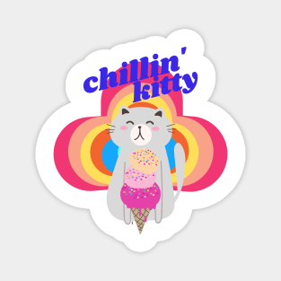 Chillin' Kitty Magnet