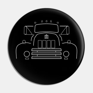 International Harvester IH R-190 classic truck white outline graphic Pin