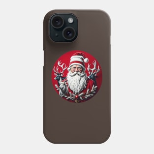 Santa with reindeers Phone Case