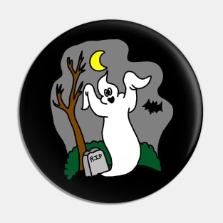 Halloween Graveyard Ghost Pin