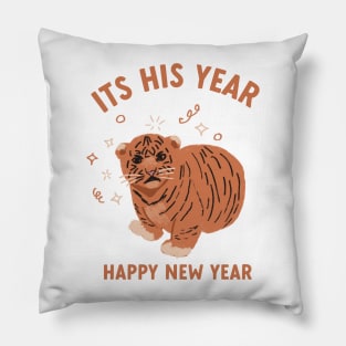 happy PEQUEÑO Y GORDO lunar new year Pillow