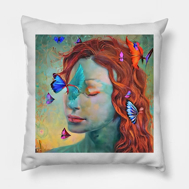 Tori Amos in blue Pillow by bogfl