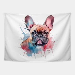 Watercolor painting, French bulldog Tapestry