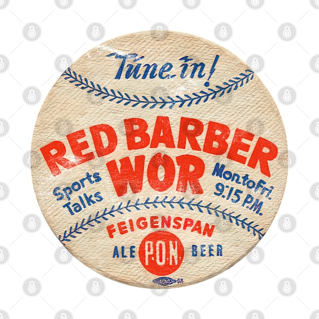 Red Barber WOR Sports Talk ---- Vintage Label Beer Lover Gift by CultOfRomance