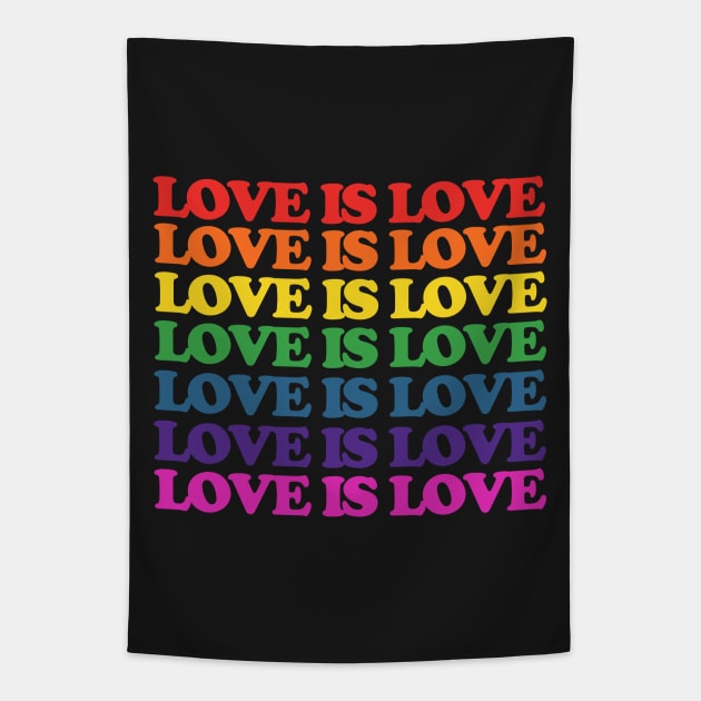 Love is Love rainbow Tapestry by bubbsnugg