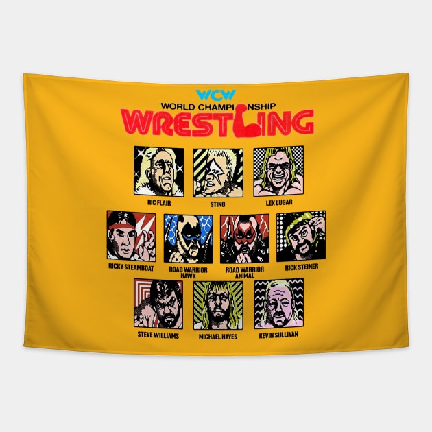 WCW NES Wrestling Tapestry by Meat Beat