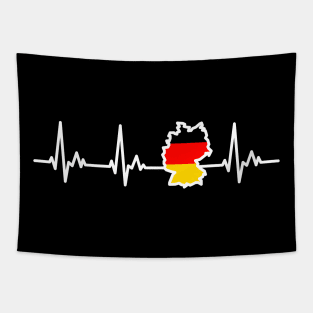 German Flag My Heart Beats for Germany Tapestry