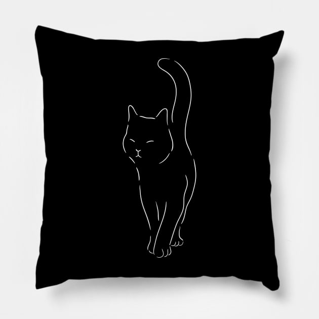 silhouette Kitten shirt crazy catlady cat mom girl Pillow by ELFEINHALB