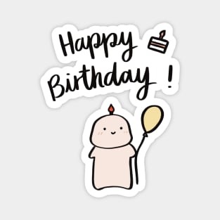 Happy birthday kawaii candle Magnet