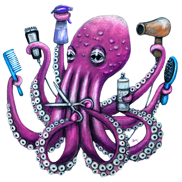 "OctoStylist" - OctoKick collection Kids T-Shirt by GardenPartyArt