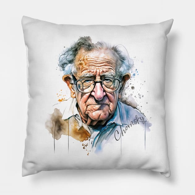 Noam Chomsky •• Pillow by unknown_pleasures