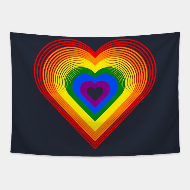 LGBT "HEART OF COLORS" Tapestry by WilsonRojasa