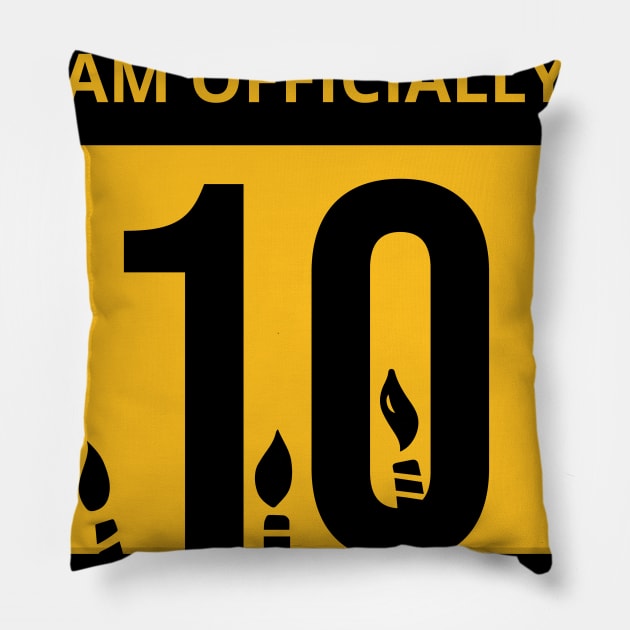 10th Birthday Officially a Quaranteen 10 Years Old Pillow by heidiki.png