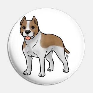 Dog - American Staffordshire Terrier - Cropped Tan and White Pin