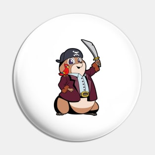 Captain Hamster - Pirate Gold Hamster Pin