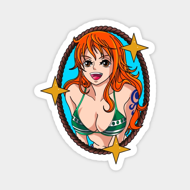 Nami One Piece Magnet by b_of_the_dead