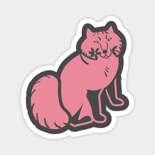 Pink Arctic fox Magnet