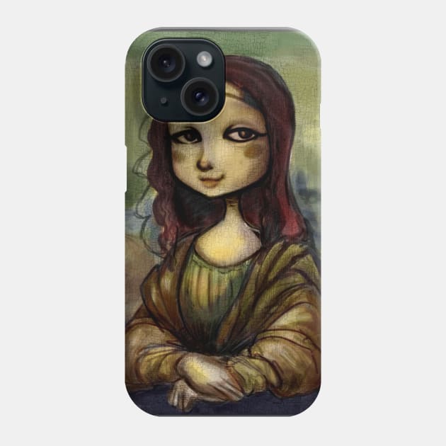 La Joconde : Mona Lisa, Cartoony. Phone Case by Kornichon