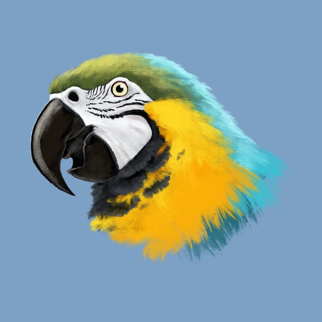 Blue-and-yellow macaw by MatiZ1994