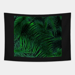 METALLIC EMERALD FERNS AND PALMS Tapestry