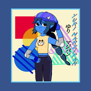 Yuri Marzipan the Oni - Cool Gal (blue scheme) T-Shirt