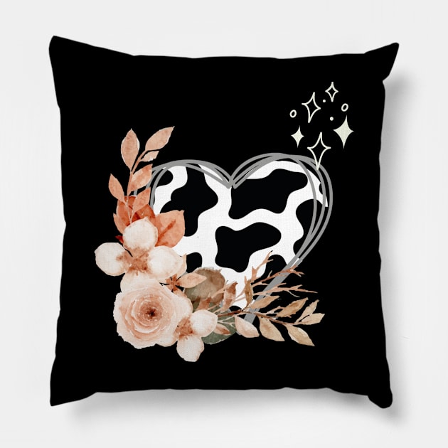 Cow Lover Badge Pillow by NICHE&NICHE