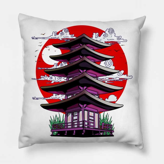 Japanese Temple Pillow by nickemporium1