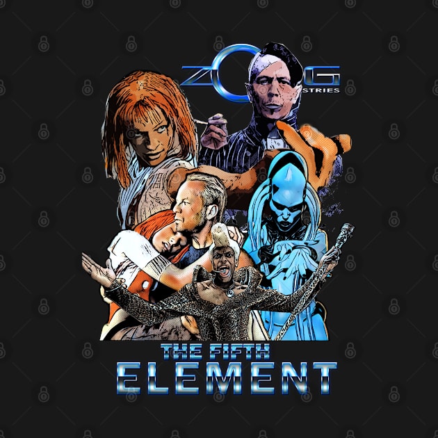 Fifth Element Inspired T-Shirt - Futuristic Style for Cosmic Enthusiasts by Pixel Draws