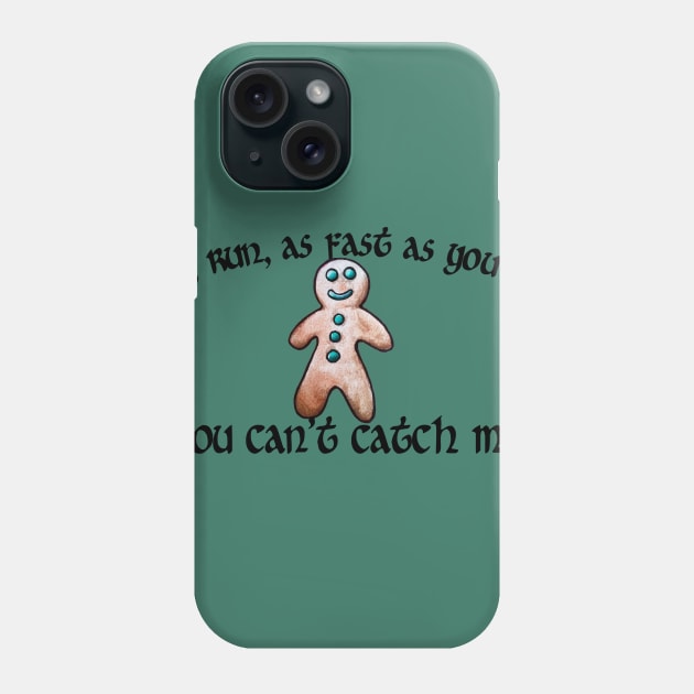 Gingerbread Man Phone Case by bubbsnugg