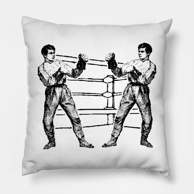 Boxing fight with gloves and boxer Pillow by Marccelus