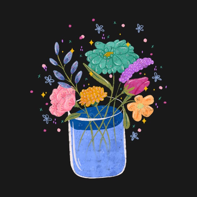 Bright Floral Bouquet by Maddyslittlesketchbook