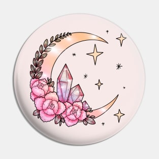 Moon & Crystals Pin