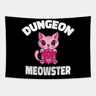 Dungeon Meowster Cat Tabletop Polyhedral Tapestry