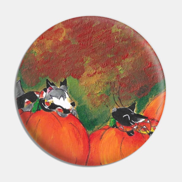 October Pumpkin Patch Pin by KristenOKeefeArt