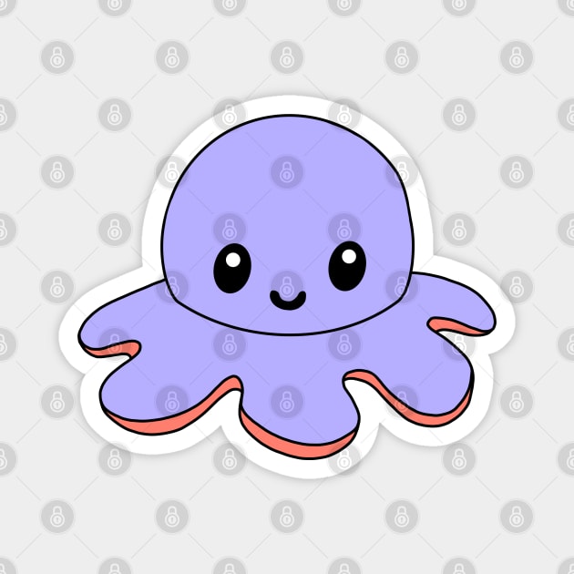 Purple Happy Octopus Magnet by Eclipse in Flames