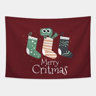 Merry Critmas (Dragon) Tapestry