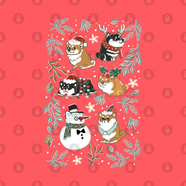 Christmas Shiba Inu by huebucket