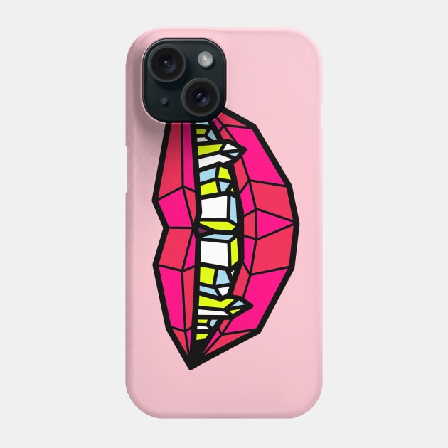 Crystal Fangs: Ruby Red Phone Case by Durvin