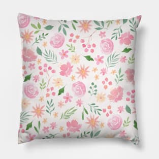 Pink Floral Pattern Pillow