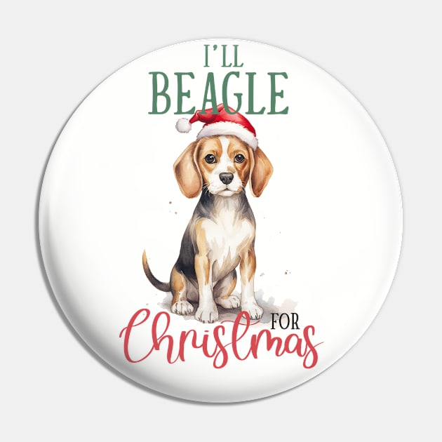 Beagle Christmas Shirt Pin by MuseMints