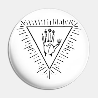 Alchemist The Hand of Philosophy Graphic Symbolism Pin