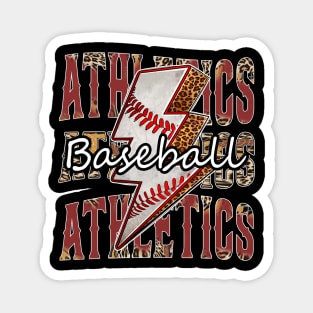 Graphic Baseball Athletics Proud Name Team Vintage Magnet