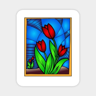 Stained Glass 19 (Style:44) Magnet