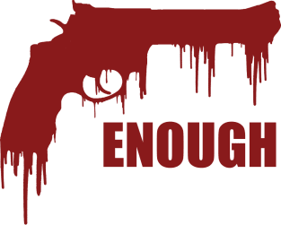 Ban Guns / Stop guns violence / gun control: bloody gun - Enough - Never again - March 2018 Magnet