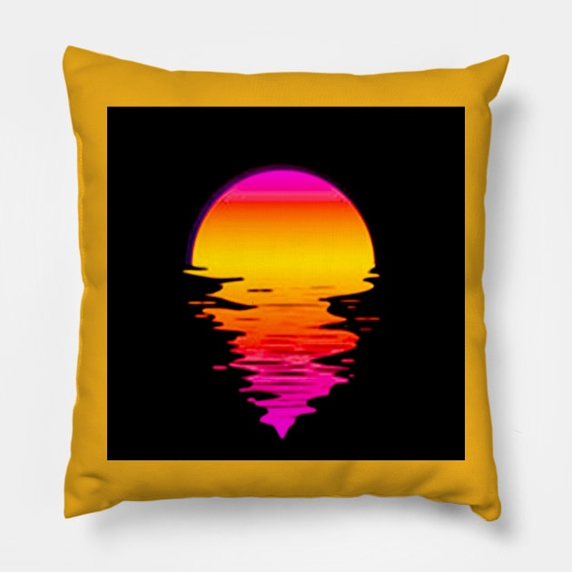 sunset Pillow by AntiqueScript