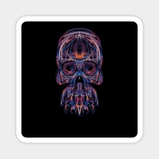 Electroluminated Skull - Synthwave 2 Magnet