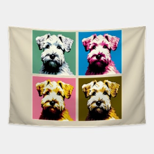 Pop Retro Art Soft Coated Wheaten Terrier - Cute Puppy Tapestry