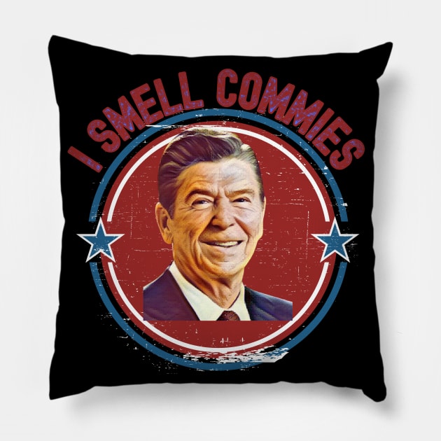 I Smell Commies Pillow by FullOnNostalgia
