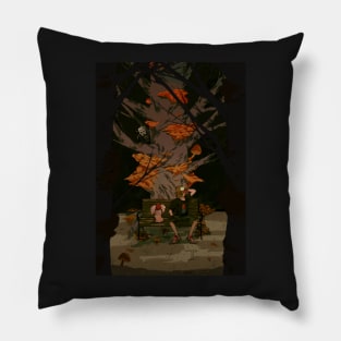 Mysterious woods Pillow