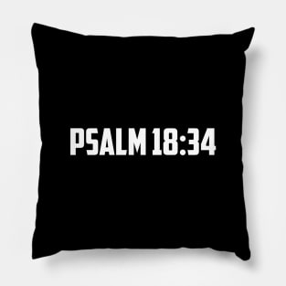 Psalm 18:34 He Teacheth My Hands to War Bible Verse Military Martial Arts Pillow